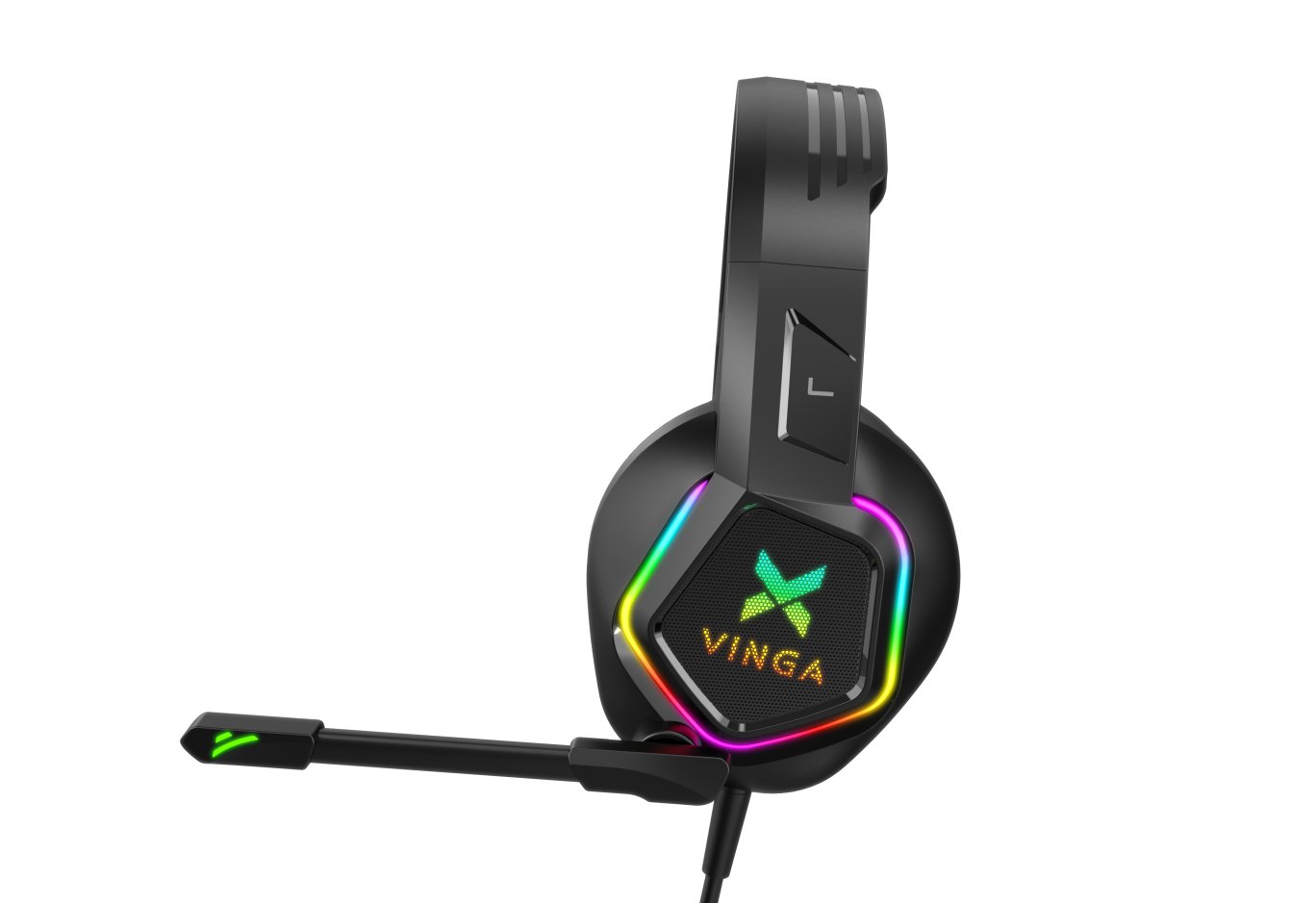 Headphones Vinga HSCU-160 Gaming LED Black (HSCU-160)