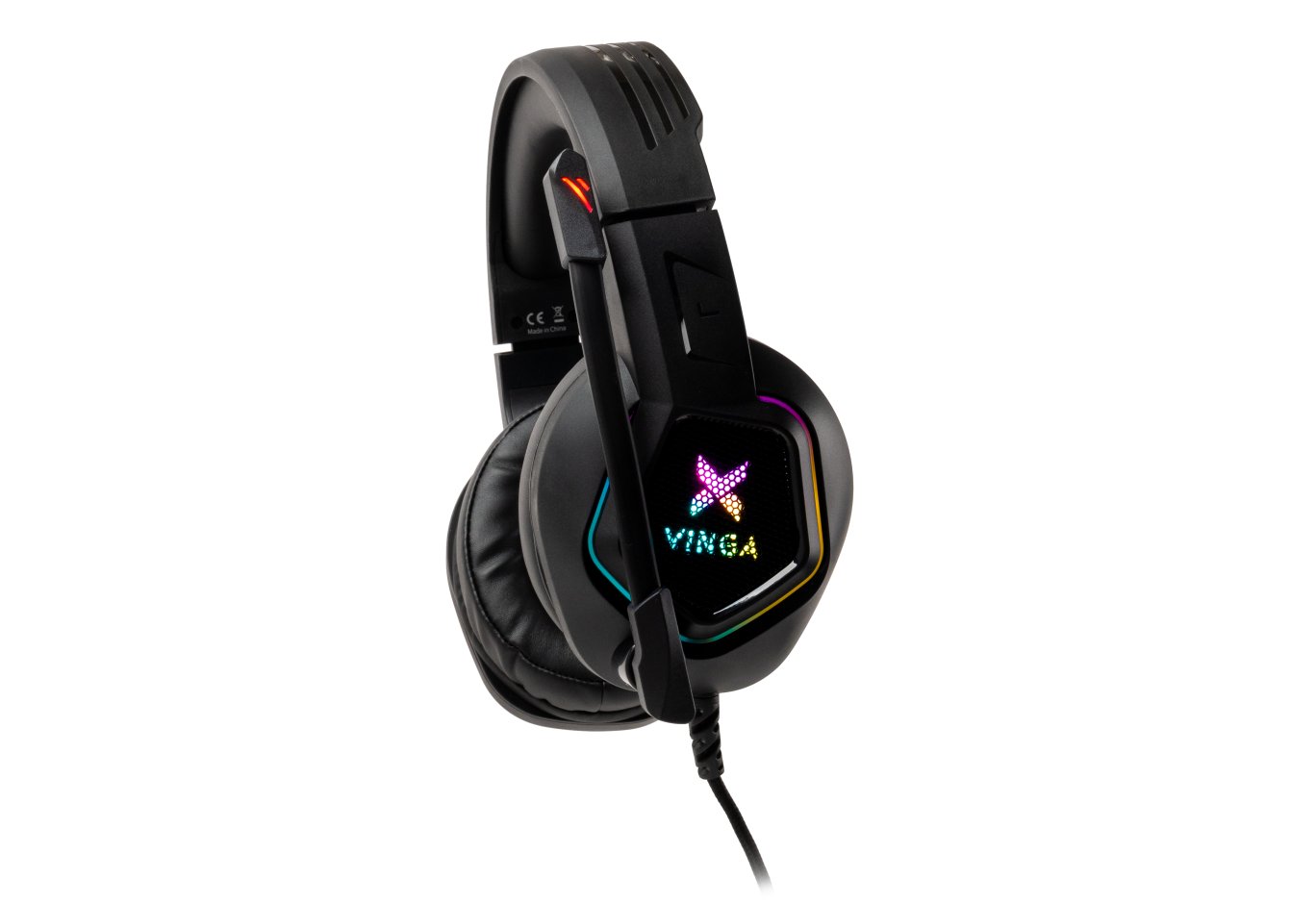 Headphones Vinga HSCU-160 Gaming LED Black (HSCU-160)