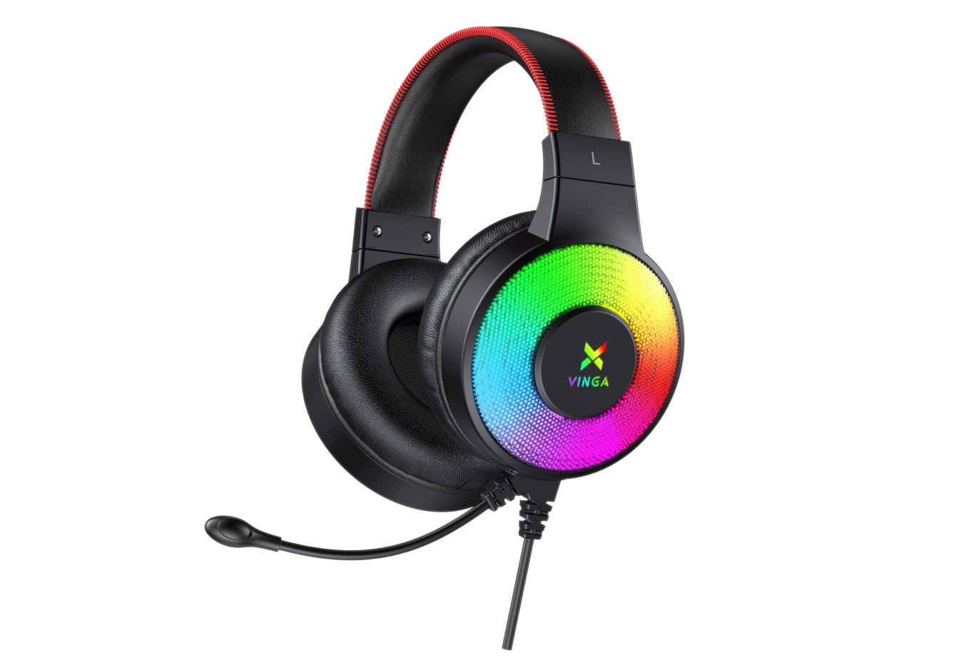 Навушники Vinga HSCU-100 Gaming LED Black (HSCU-100)