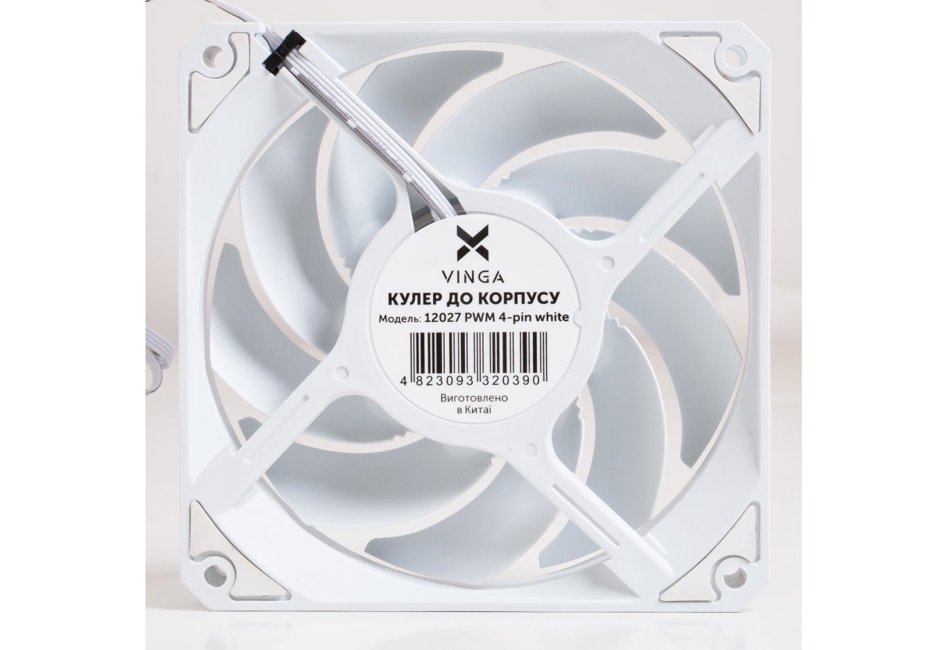 Кулер до корпусу Vinga 12027 PWM 4-pin white ОЕМ