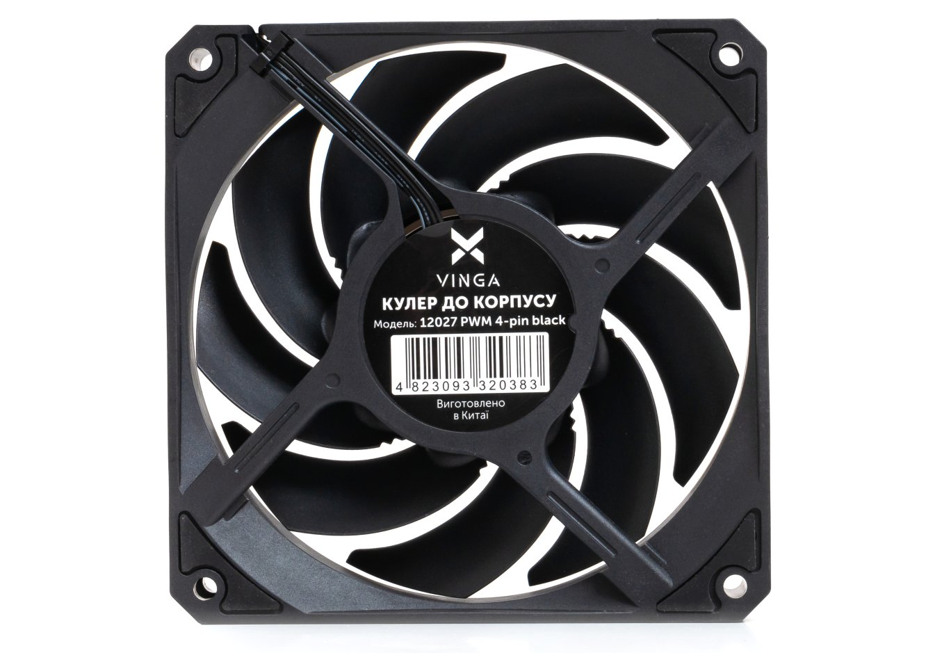 Кулер до корпусу Vinga 12027 PWM 4-pin black ОЕМ