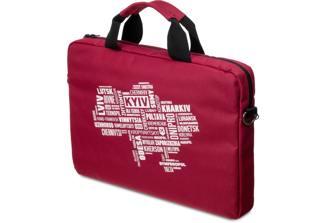 Сумка для ноутбука Vinga 14" NB1402 Burgundy, white print (NB1402UWBY)