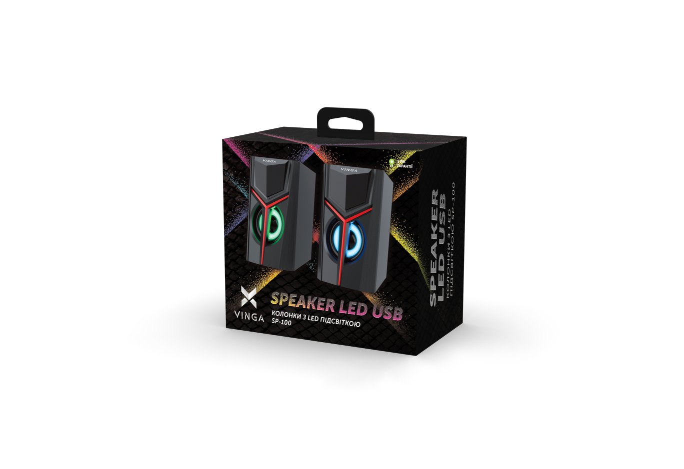 Акустична система Vinga SP-100 LED USB Black
