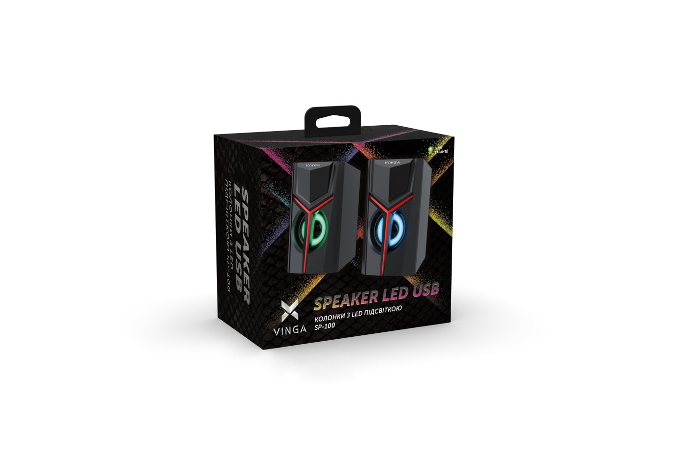 Акустична система Vinga SP-100 LED USB Black
