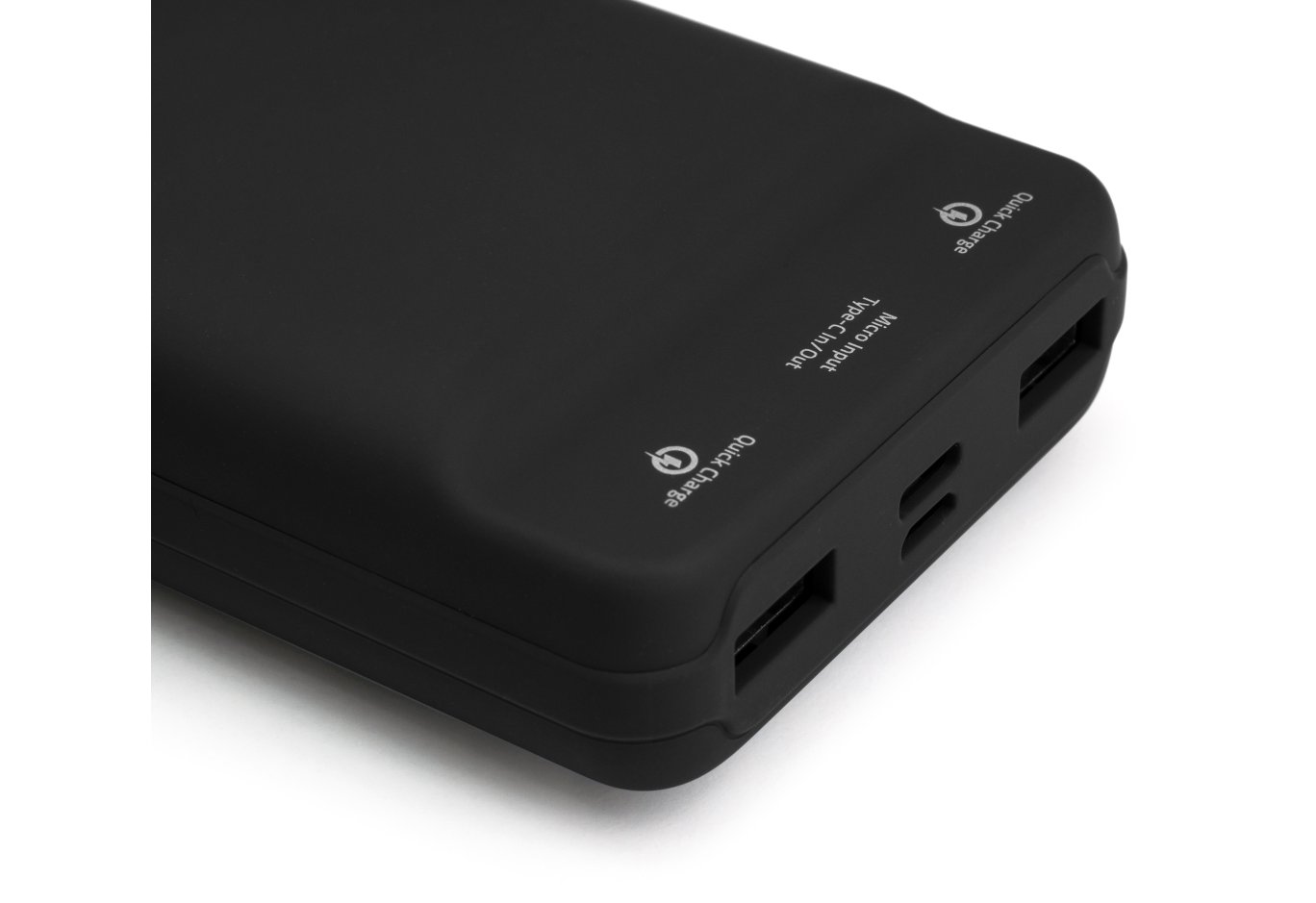 Батарея універсальна Vinga 20000 mAh QC3.0 Display soft touch black (VPB2QLSBK)