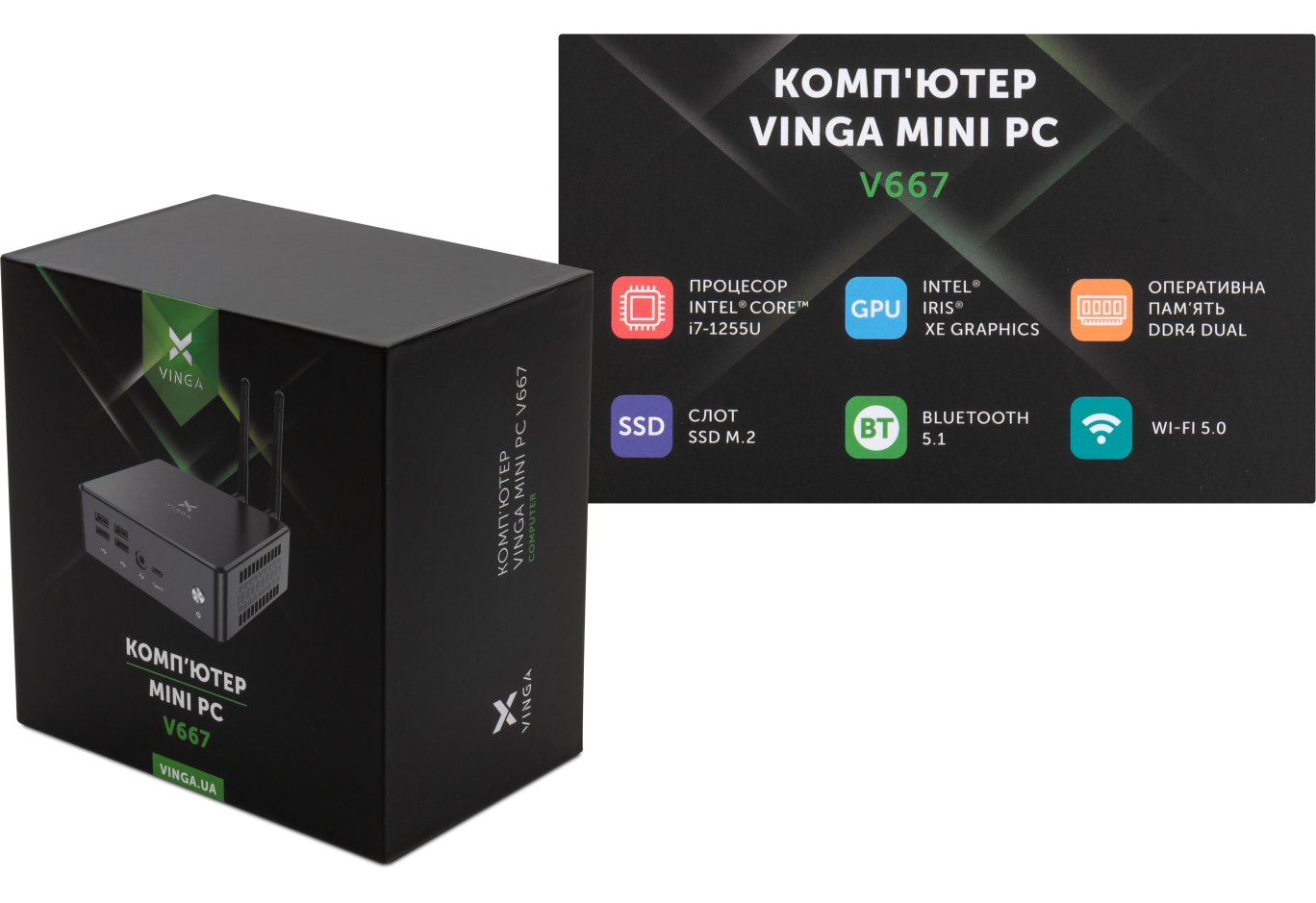 Комп'ютер Vinga Mini PC V667 (V6671255U.321TW1P)