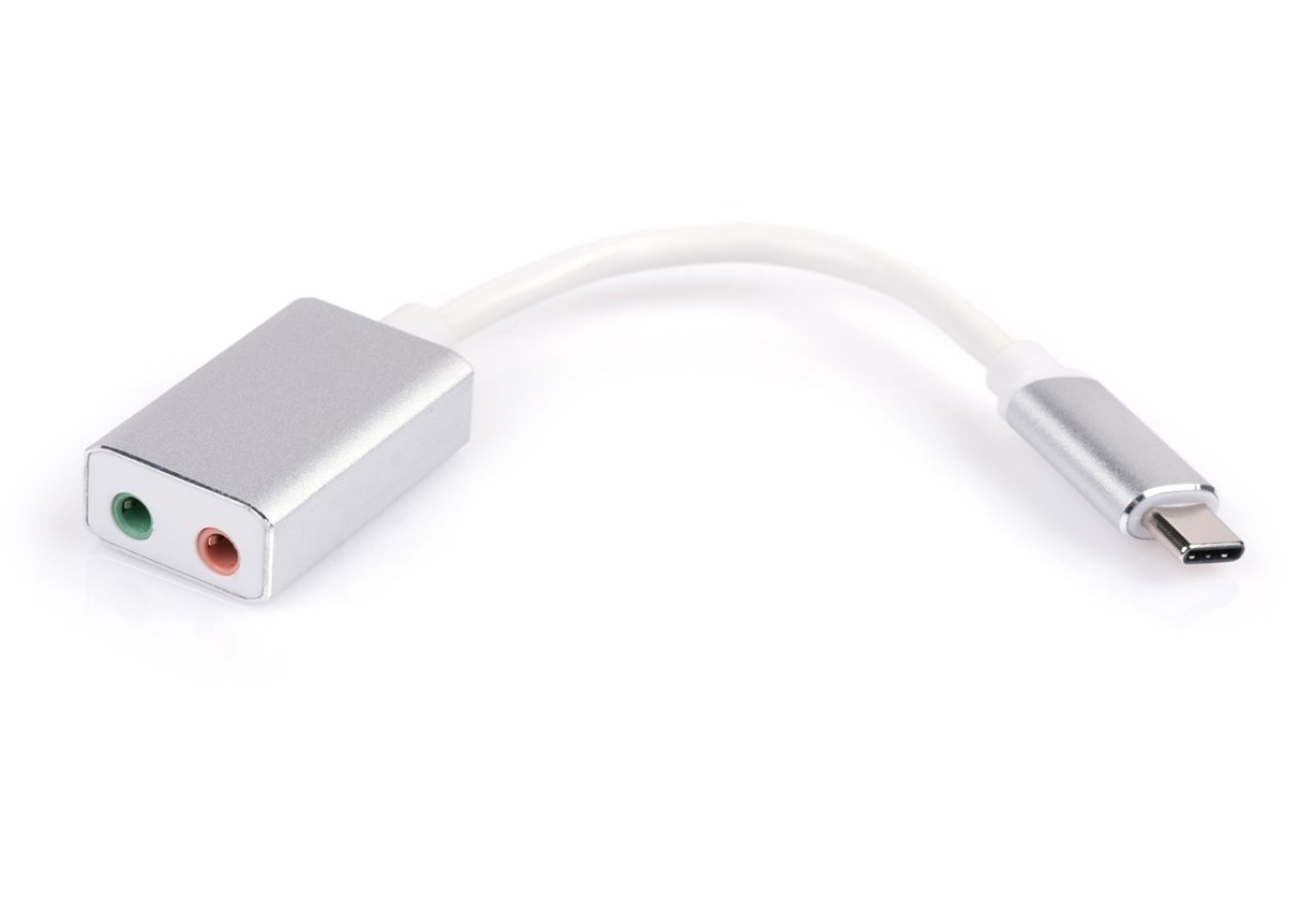 Перехідник Type-C Male to Audio+mic cable 0.15m Vinga (USBCM3.5ST-01)