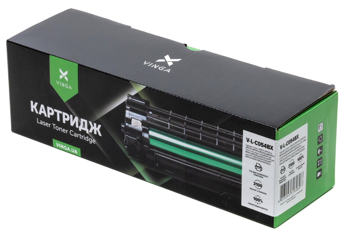 Картридж Vinga CANON 054H Black /CF500X Universal/3.1K (V-L-C054BX)