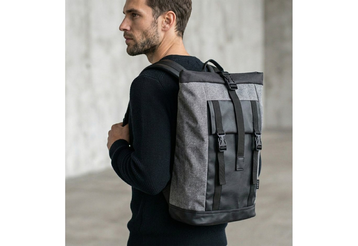 Рюкзак для ноутбука Vinga 15.6" NBP815 Roll Top (NBP815BK)