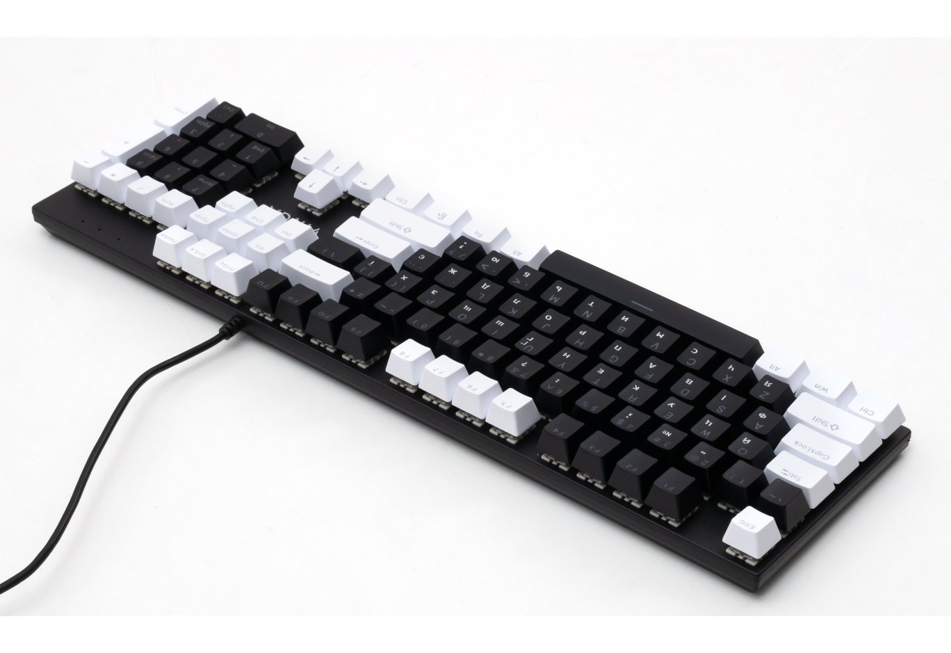 Клавіатура Vinga KBGM-095 LED Brown Switch USB White/Black (KBGM-095BR White/Black)