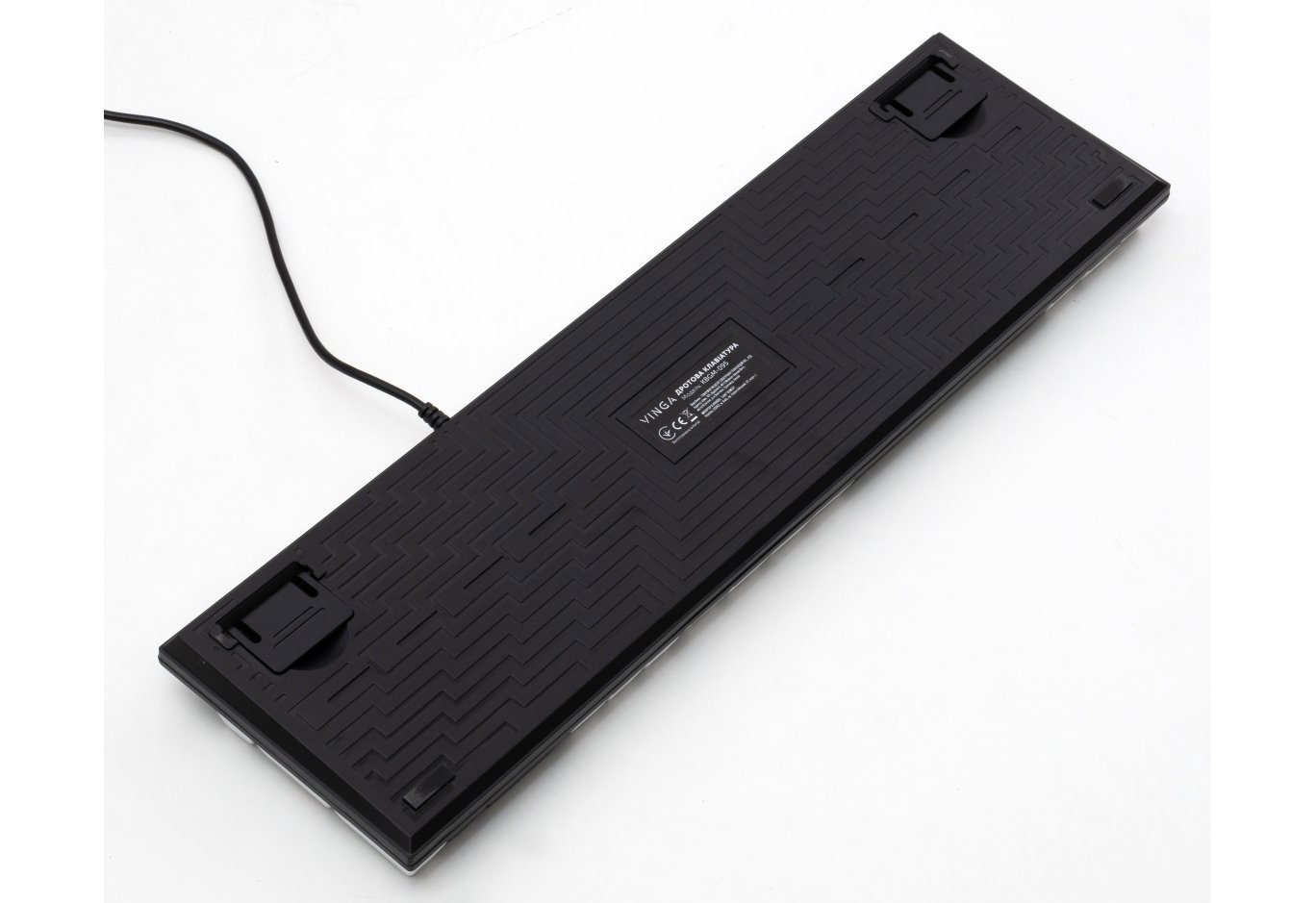 Клавіатура Vinga KBGM-095 LED Brown Switch USB White/Black (KBGM-095BR White/Black)