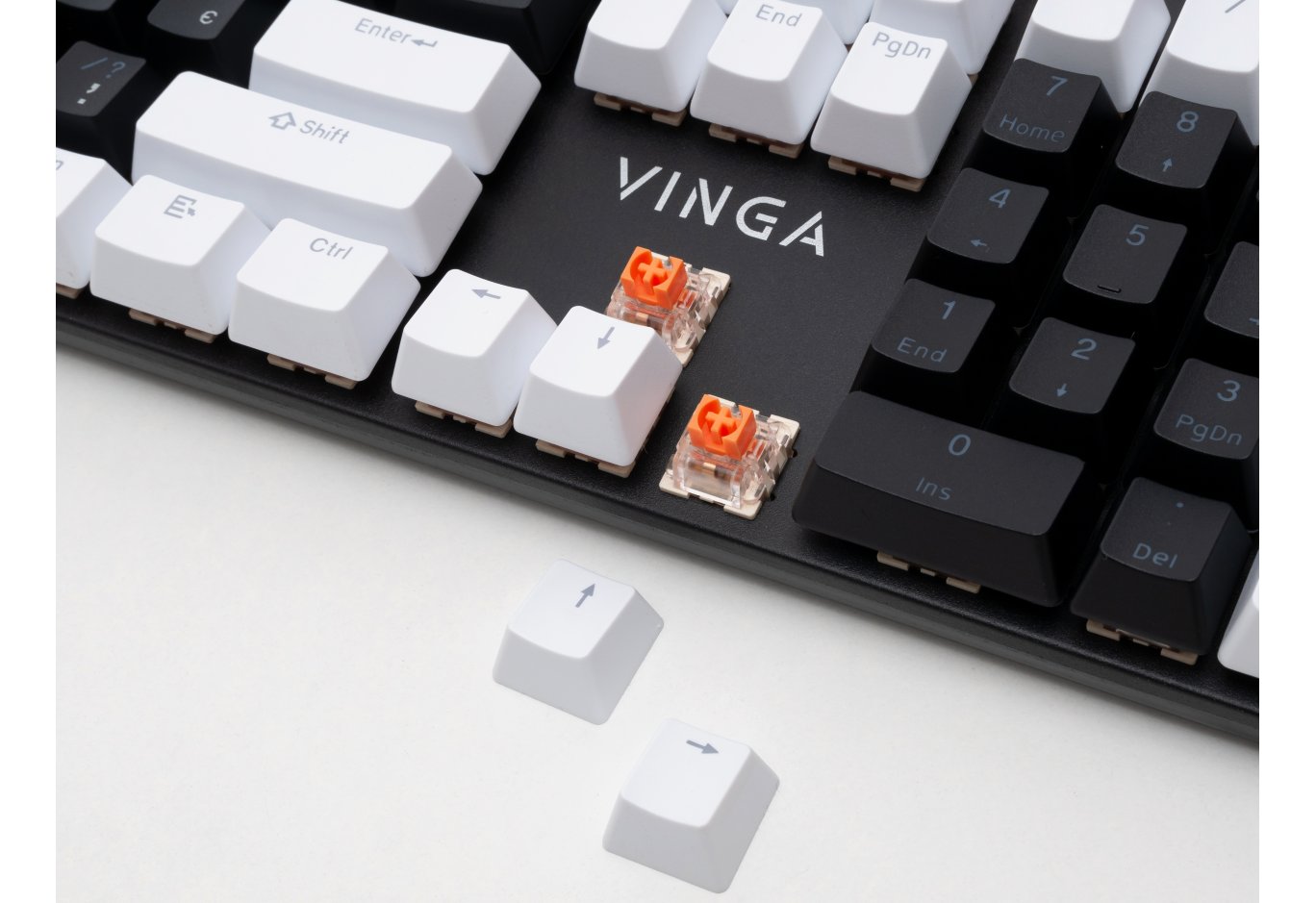 Клавіатура Vinga KBGM-095 LED Orange Switch USB White/Black (KBGM-095Y White/Black)