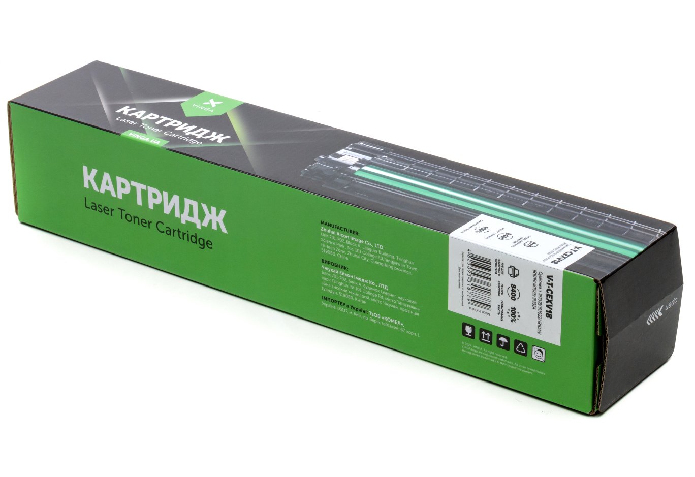 Toner cartridge Vinga CANON C-EXV18/NPG-32/GPR-22 8.4K Black (V-T-CEXV18)