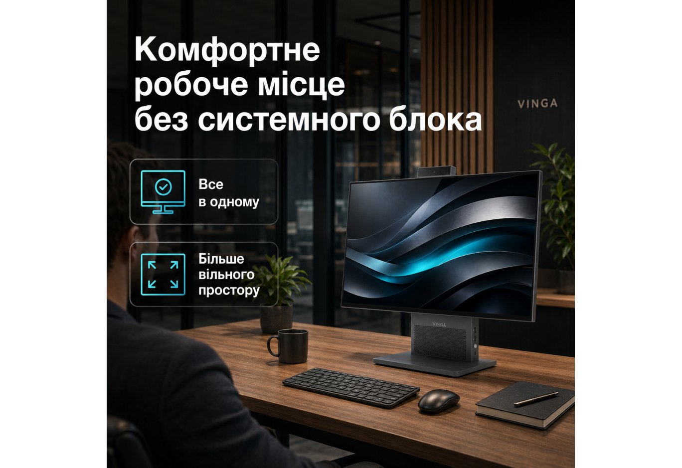 Комп'ютер Vinga AIO Advanced H0017 (I5M32INTWH.H0017)