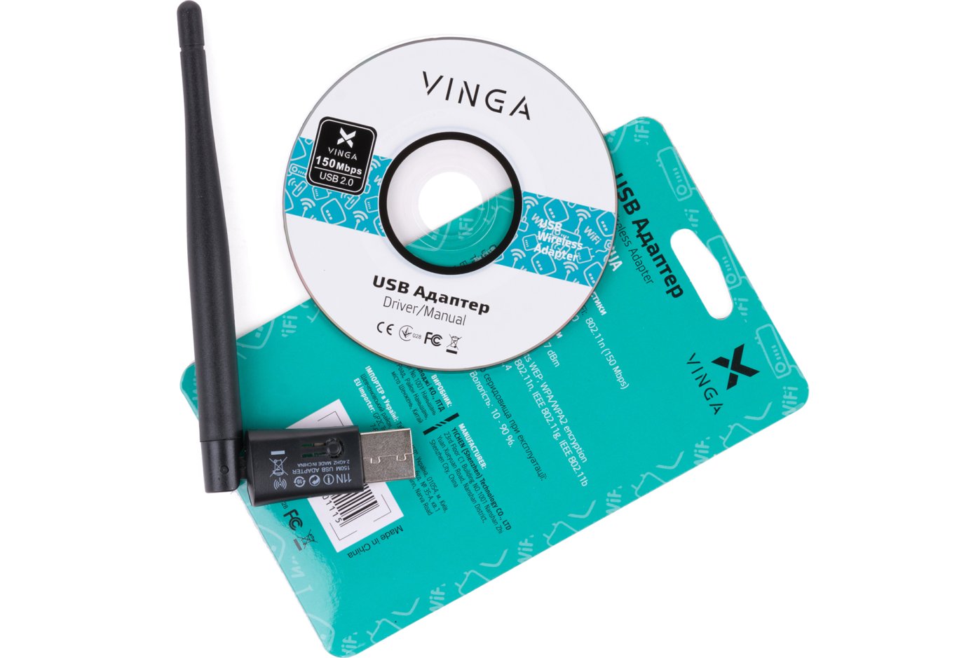 Мережева карта Wi-Fi Vinga WA-N150UA