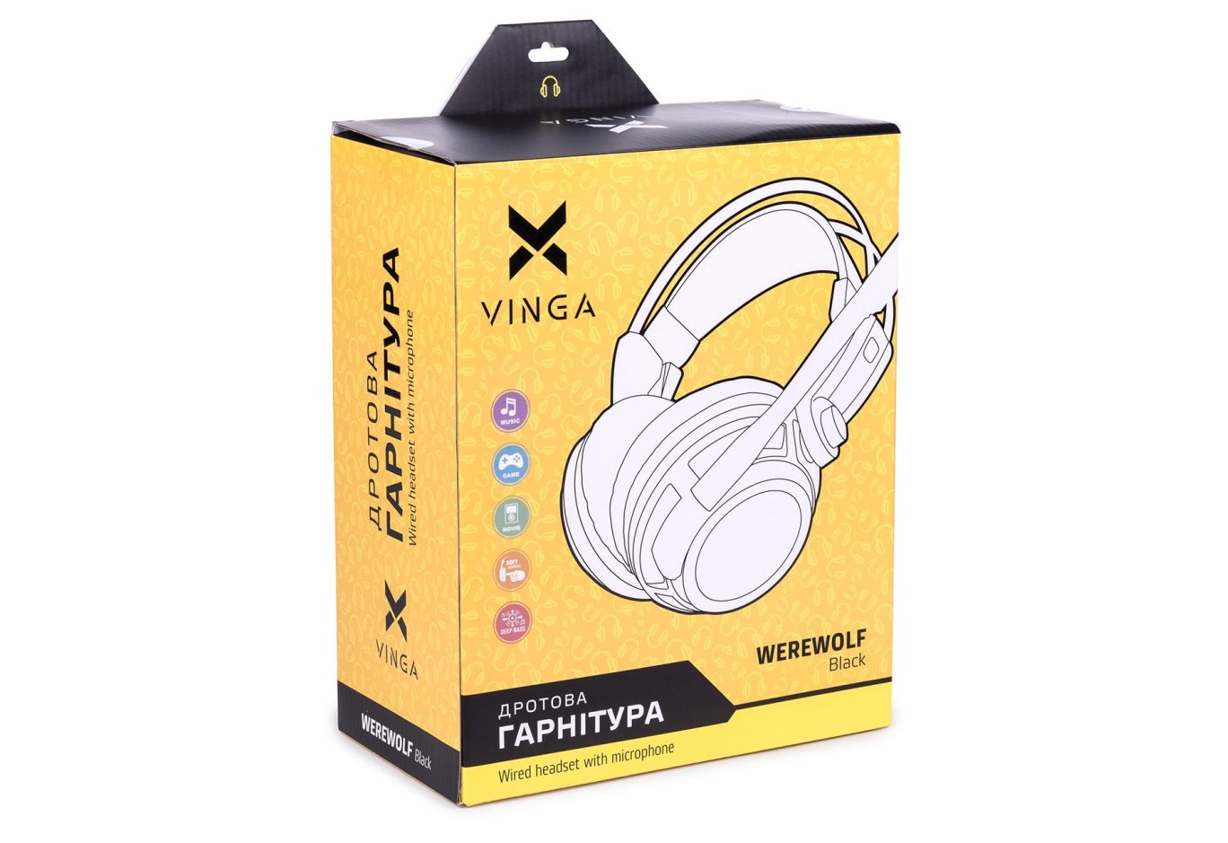 Навушники Vinga WereWolf Black Gaming (WereWolf Black)