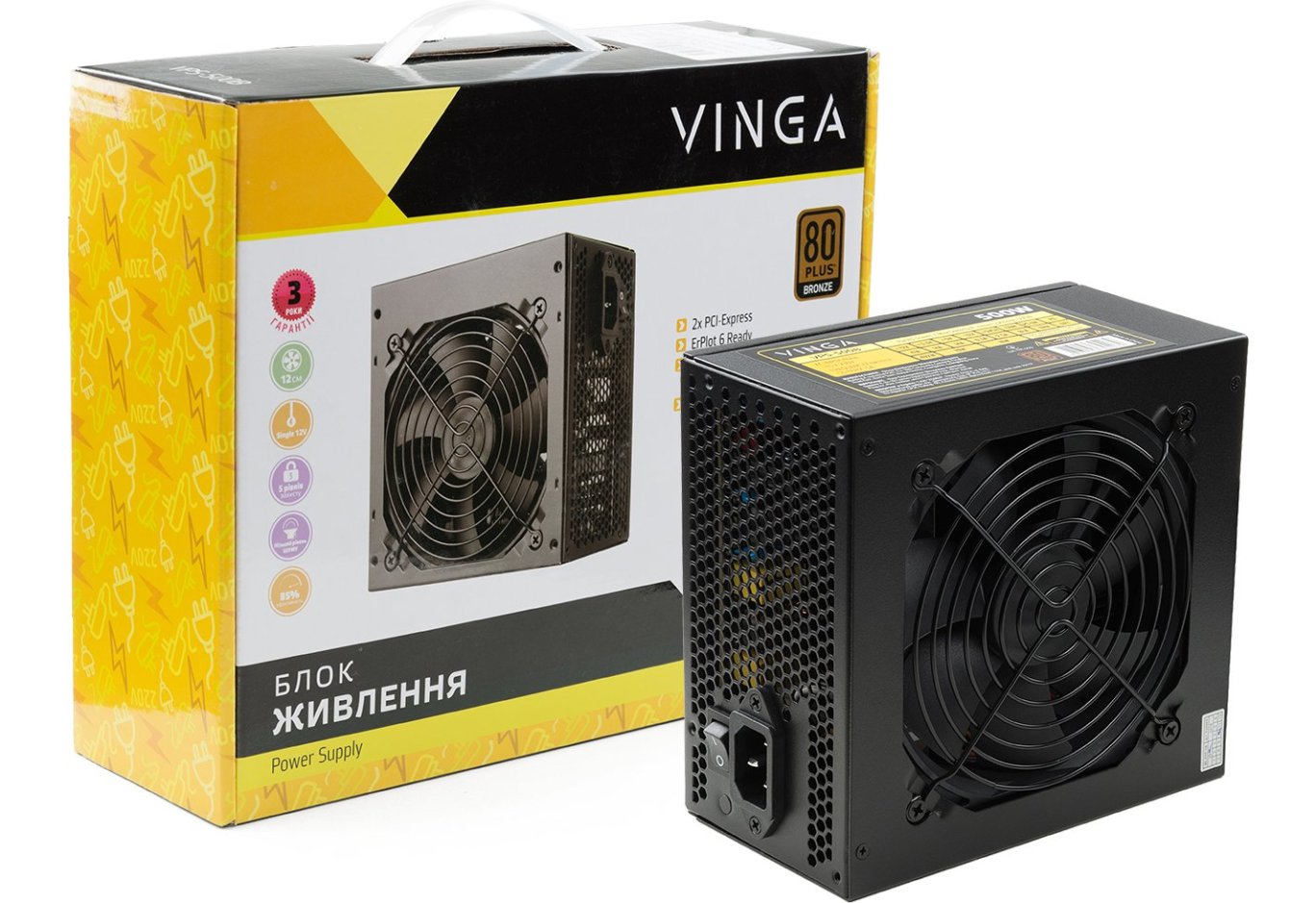 Блок живлення Vinga 500W (VPS-500B)