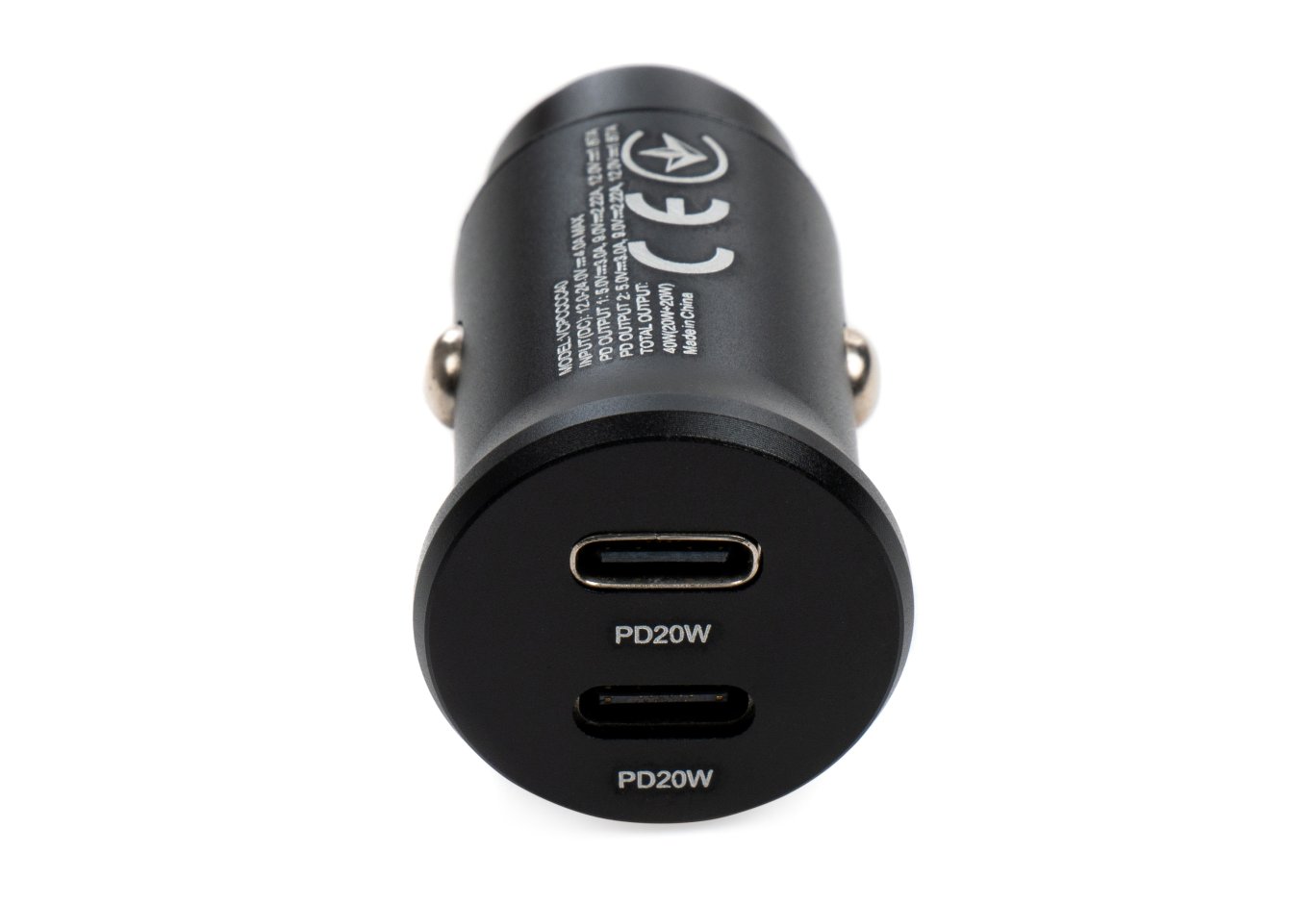 Зарядний пристрій Vinga 40W PD 2xUSB-C (20W+20W) Car Charger (VCPCCCC40)