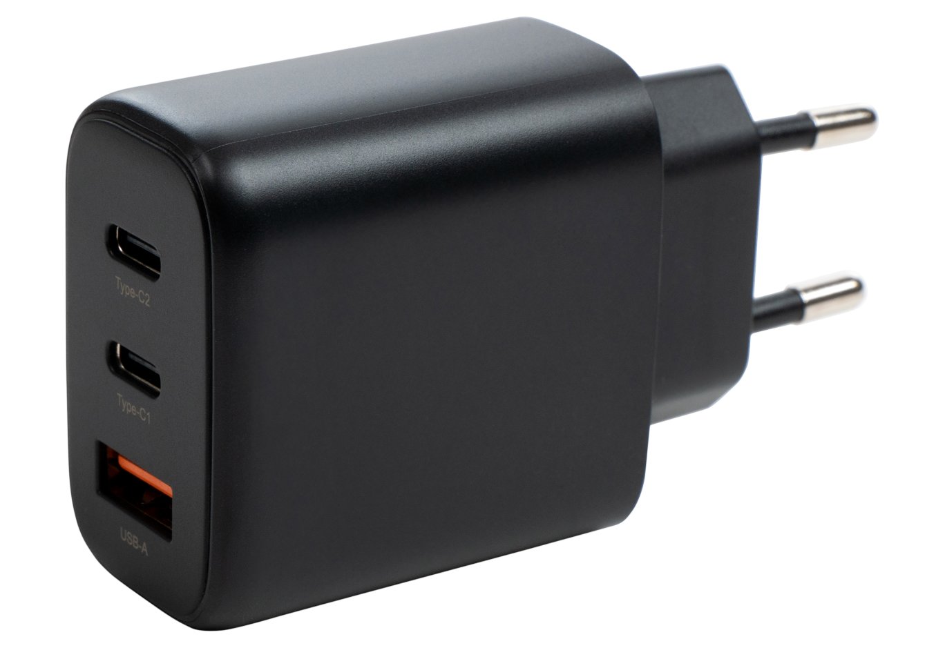 Зарядний пристрій Vinga GaN 65W PD+QC 2C1A ports Wall Charger (VCPCHCCA65B)