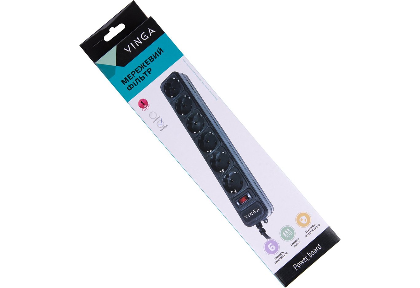 Power strip Vinga VB6-2-150