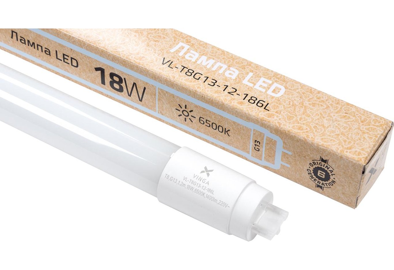 Лампочка Vinga VL-T8G13-12-186L