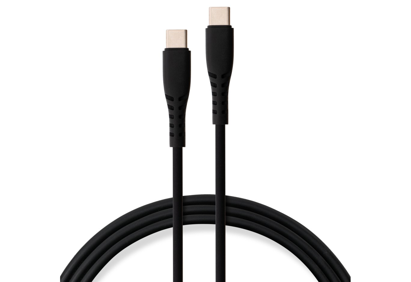 Data cable USB-C to USB-C 1.2m 60W Silicon Black Vinga (VCDCCC2612SB)