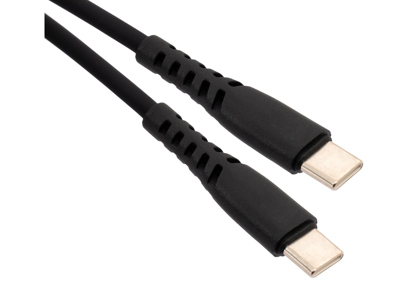 Data cable USB-C to USB-C 1.2m 60W Silicon Black Vinga (VCDCCC2612SB)
