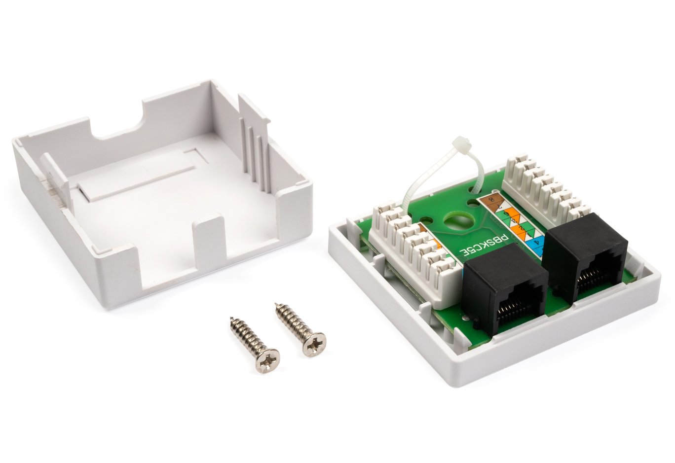 Комп'ютерна розетка RJ45x2 UTP cat.5e 8P8C Vinga (VCPRJ45O2)