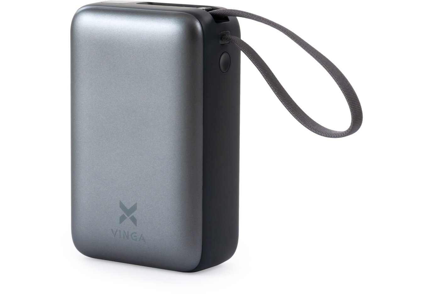 Батарея універсальна Vinga 30000 mAh 65W Display Cable (VPBB3065C)