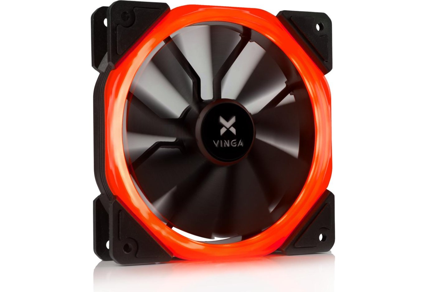 Кулер до корпусу Vinga LED fan-01 red