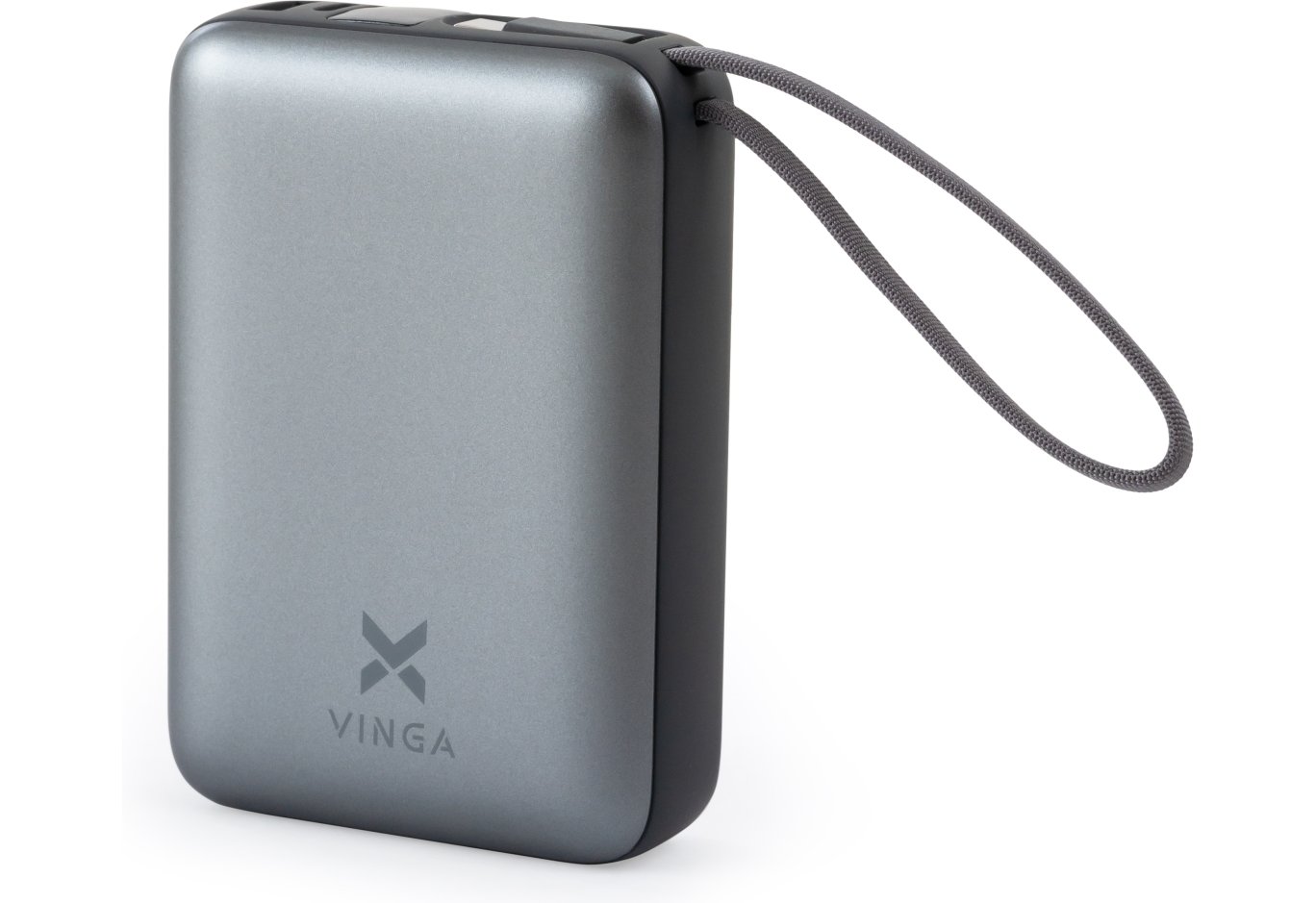 Батарея універсальна Vinga 20000 mAh 45W Display Cable (VPBB2045C)