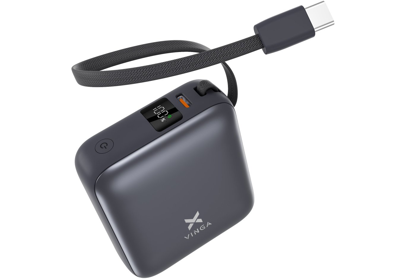 Батарея універсальна Vinga 10000 mAh 35W Display Cable (VPBB1035C)