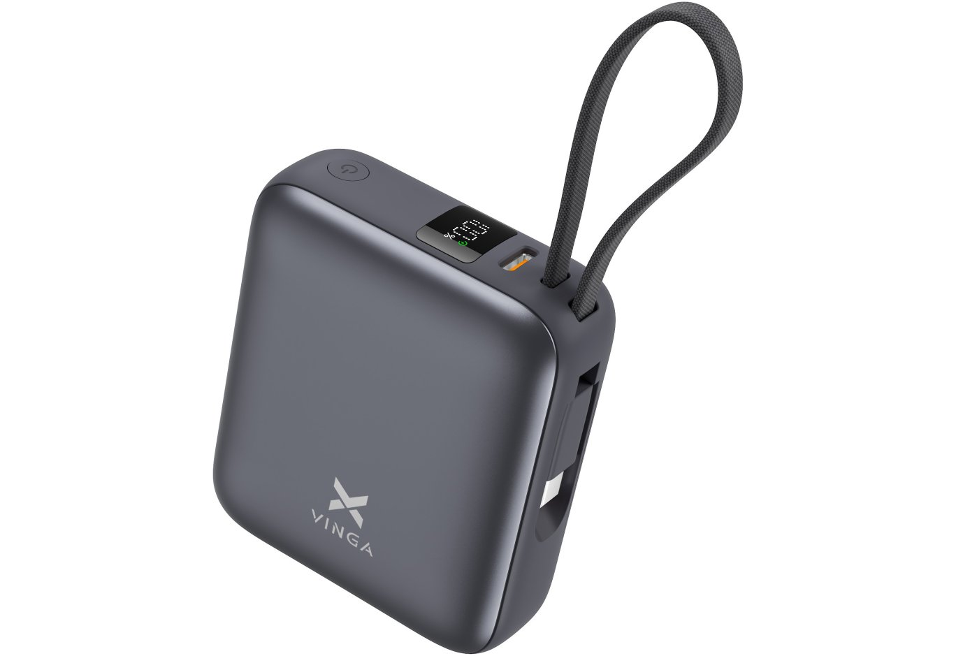 Батарея універсальна Vinga 10000 mAh 35W Display Cable (VPBB1035C)