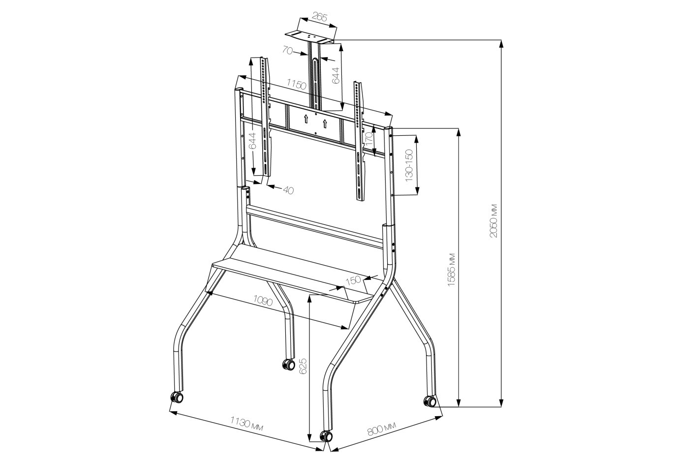 Стійка презентаційна Vinga TFS-W1216B1