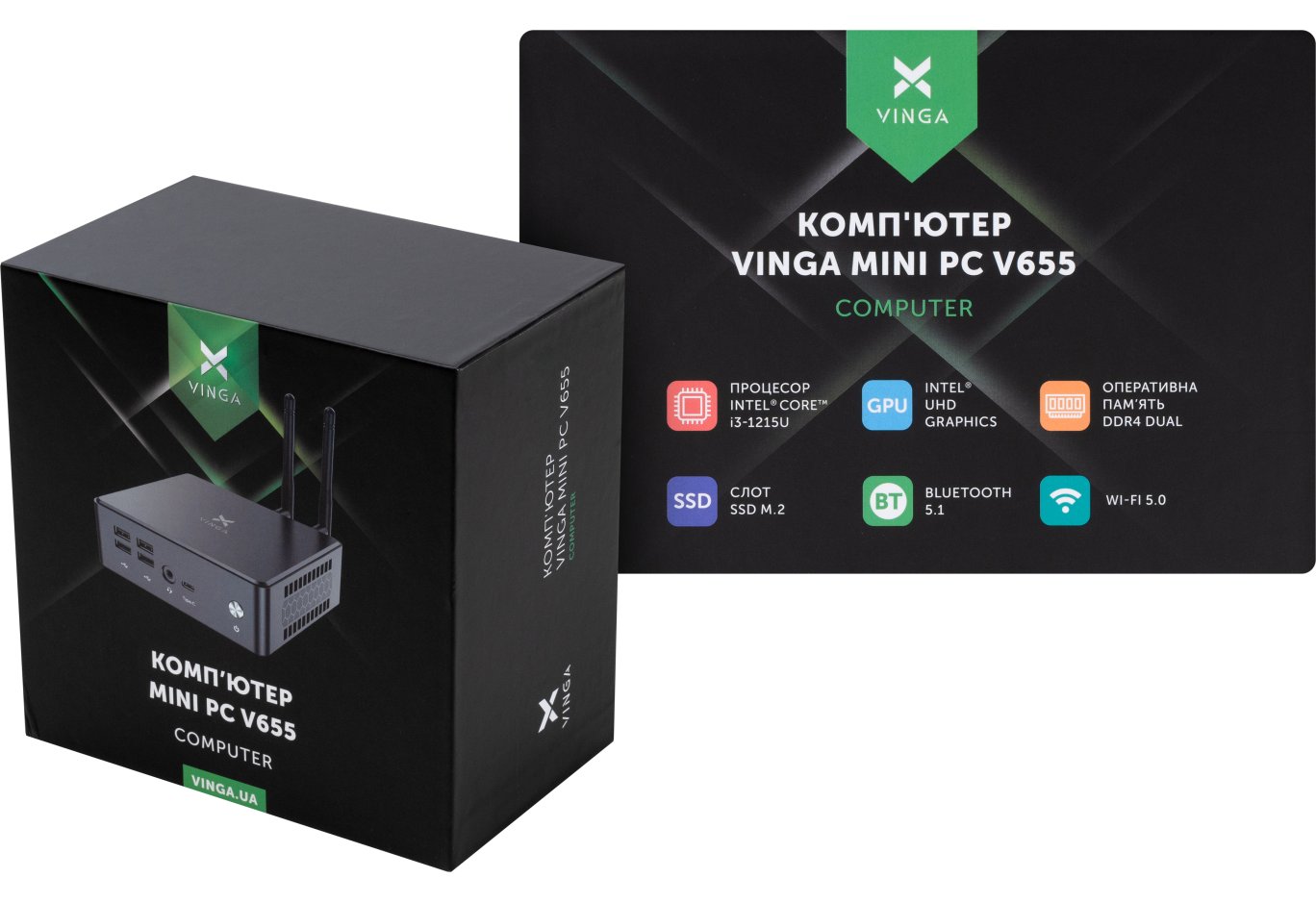 Комп'ютер Vinga Mini PC V655 (V6551215U.8512)