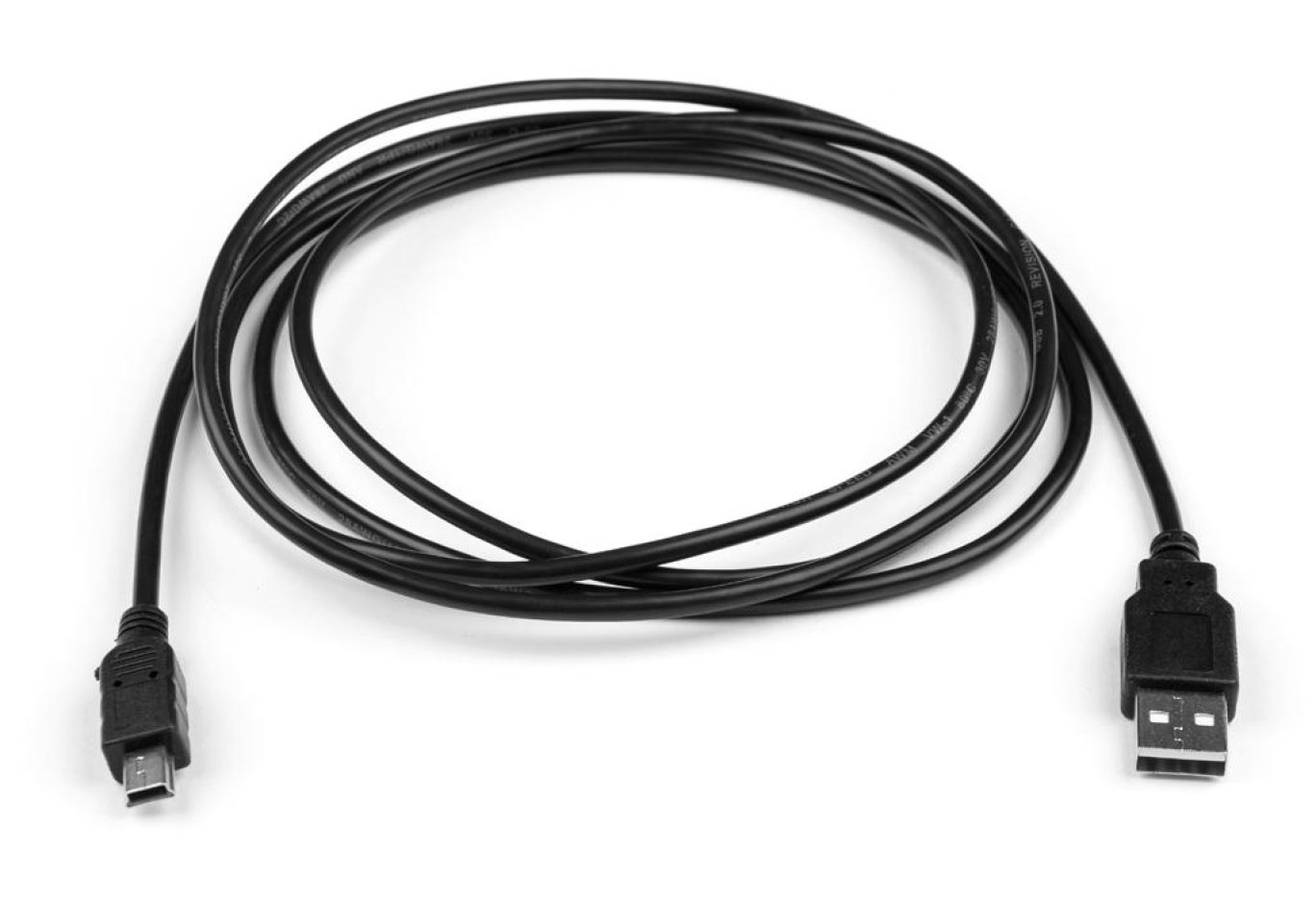 Дата кабель USB 2.0 AM to Mini 5P 1.8 m Vinga (VCPDCAMMIM1.8BK)