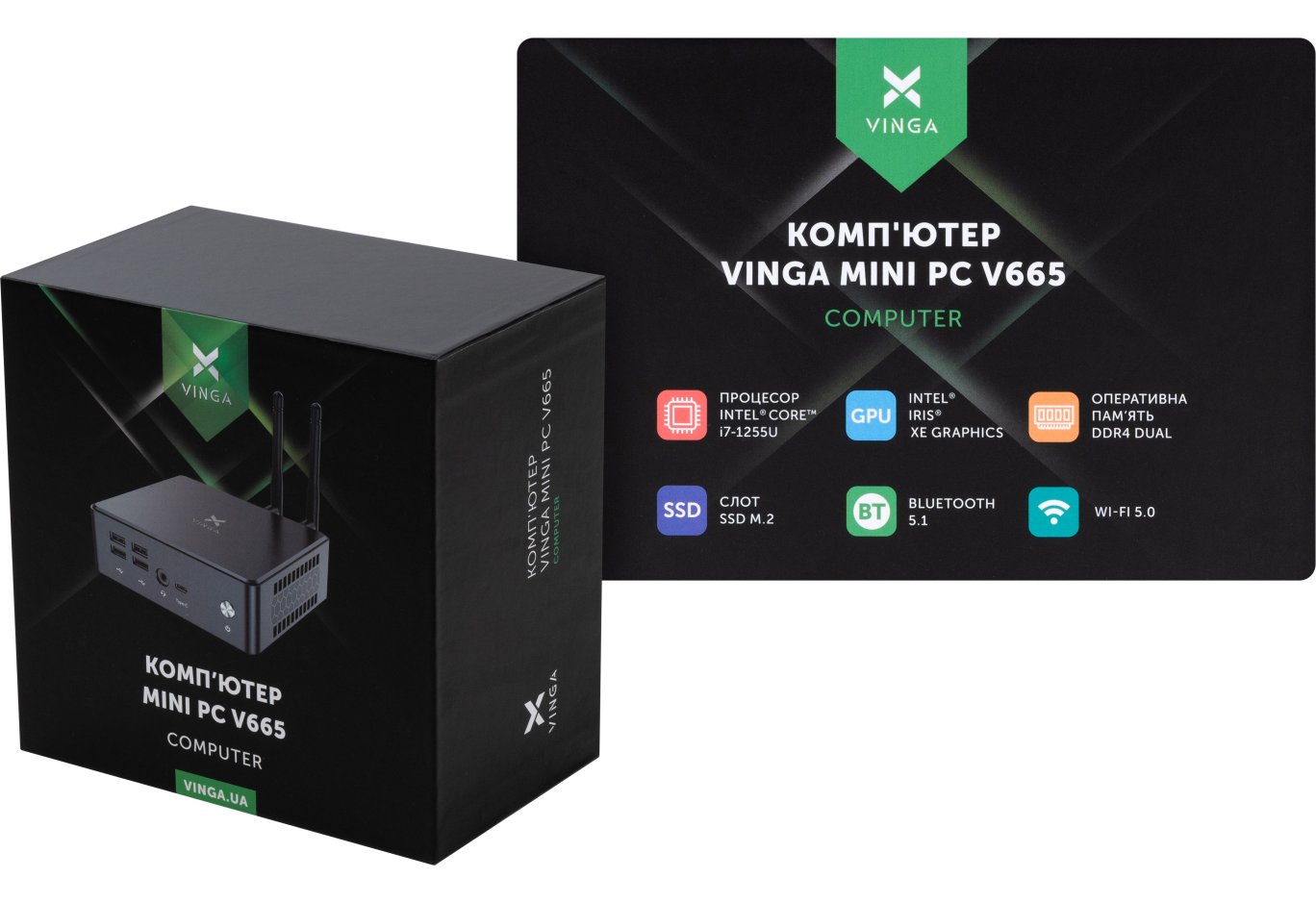 Комп'ютер Vinga Mini PC V665 (V6651255U.8256)