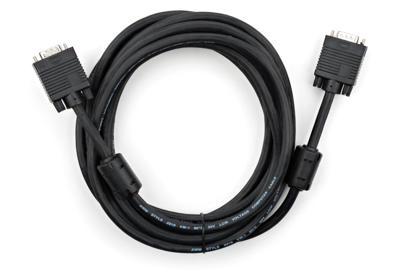 Кабель мультимедійний VGA M to VGA M 5.0m Vinga (VCPDCVGAMM5MBK)