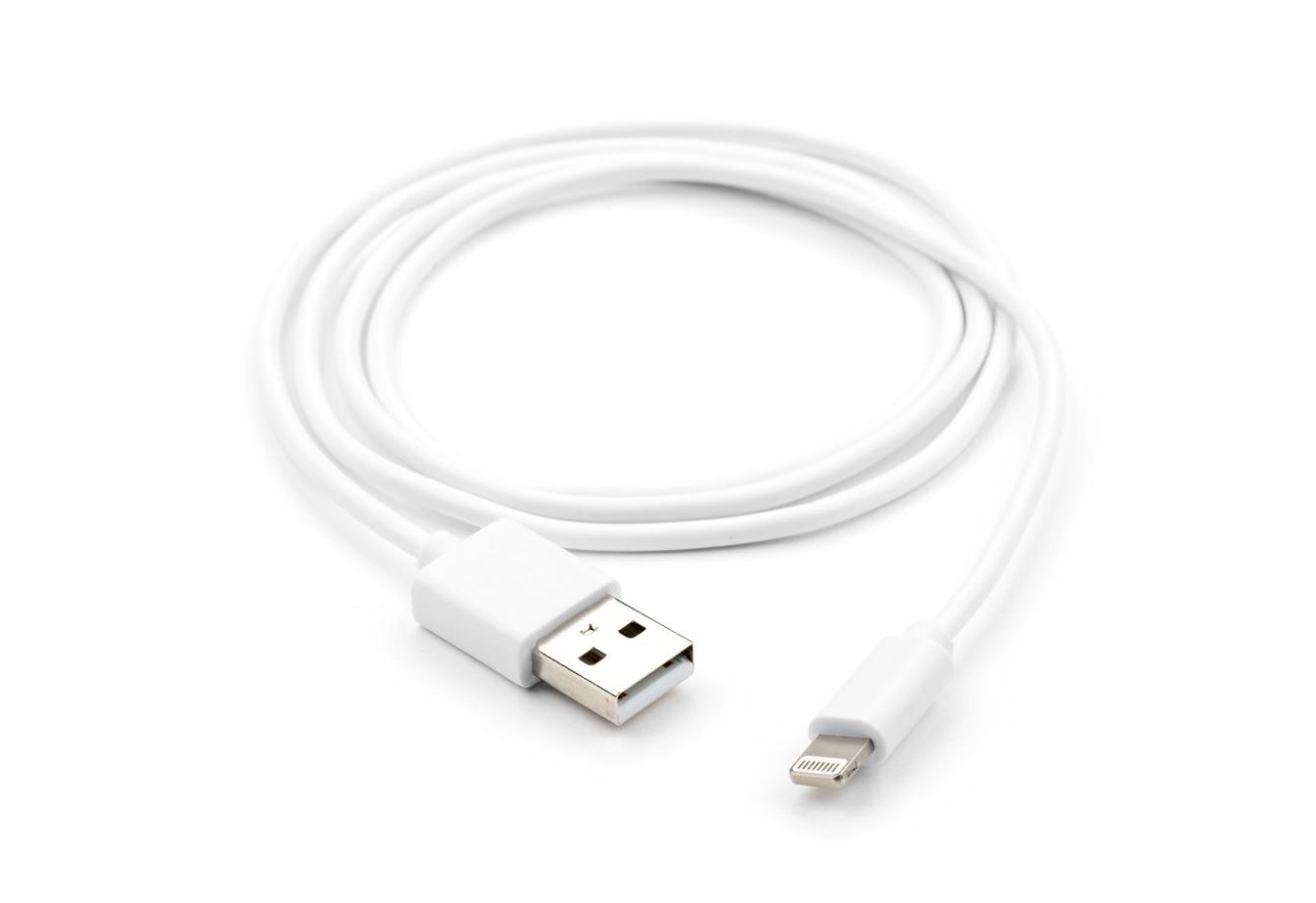 Data cable USB 2.0 AM to Lightning PVC 1m white Vinga (VCPDCL1W)