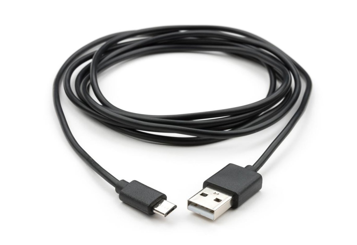 Дата кабель USB 2.0 AM to Micro 5P PVC 1.8m black Vinga (VCPDCM1.8BK)