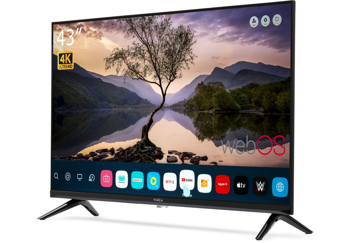 Телевізор Vinga S43UHD25BWEB