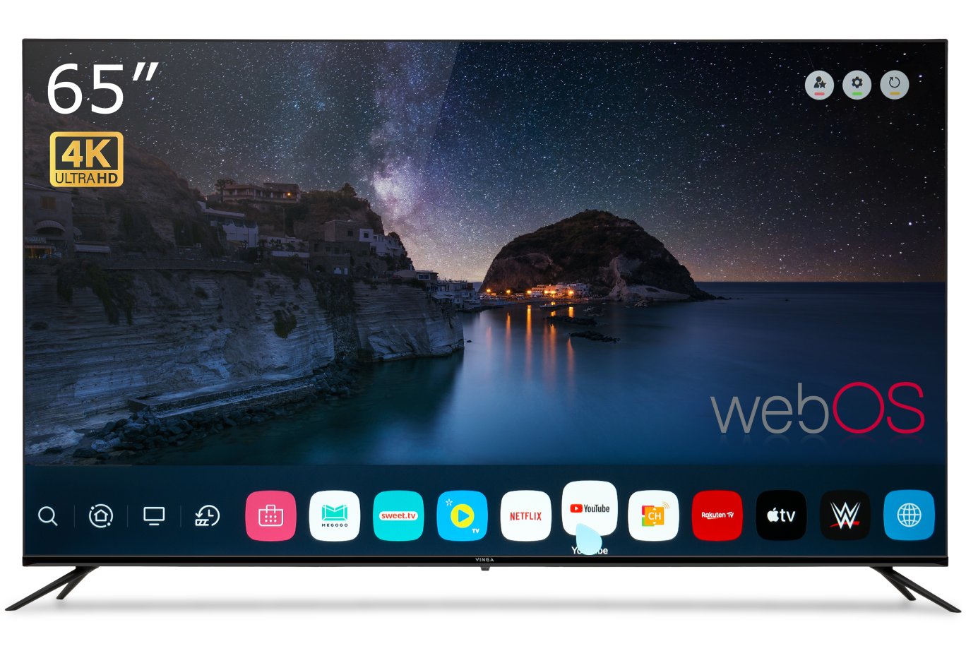 Телевізор Vinga S65UHD25BWEB