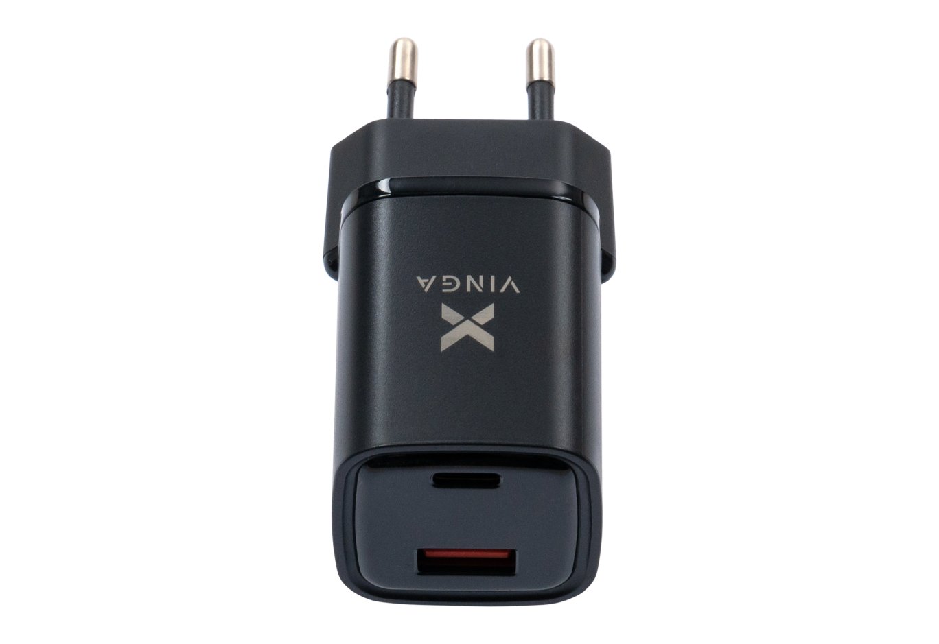 Зарядний пристрій Vinga USB-C PD30W + USB-A QC30W Display 33W Max (VCR30ACDB)