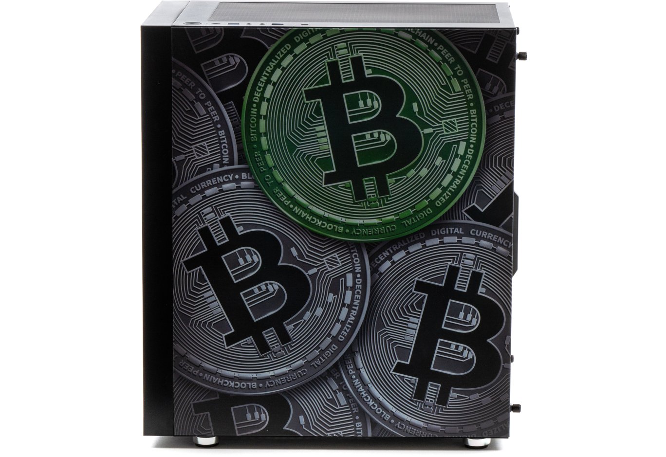 Корпус для ПК Vinga Pillar Black Bitcoin (01230011783)
