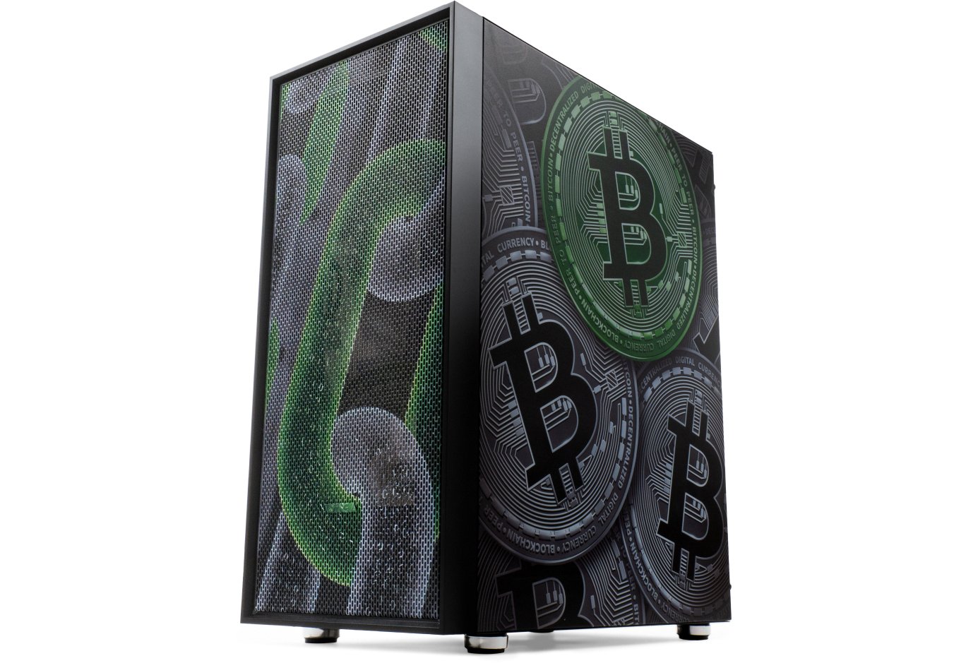 Корпус для ПК Vinga Pillar Black Bitcoin (01230011783)