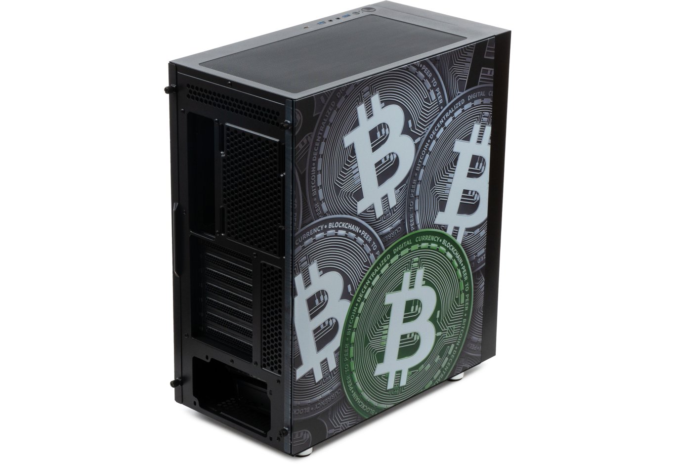 Корпус для ПК Vinga Pillar Black Bitcoin (01230011783)