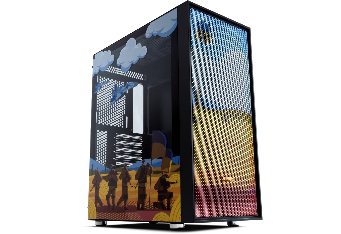 Корпус для ПК Vinga Pillar Black Freedom soldiers (01230011782)