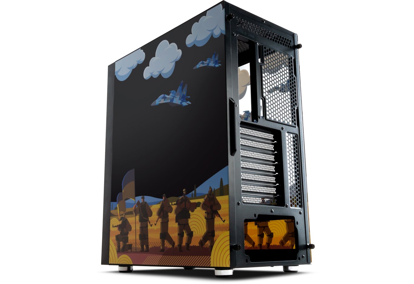 Корпус для ПК Vinga Pillar Black Freedom soldiers (01230011782)