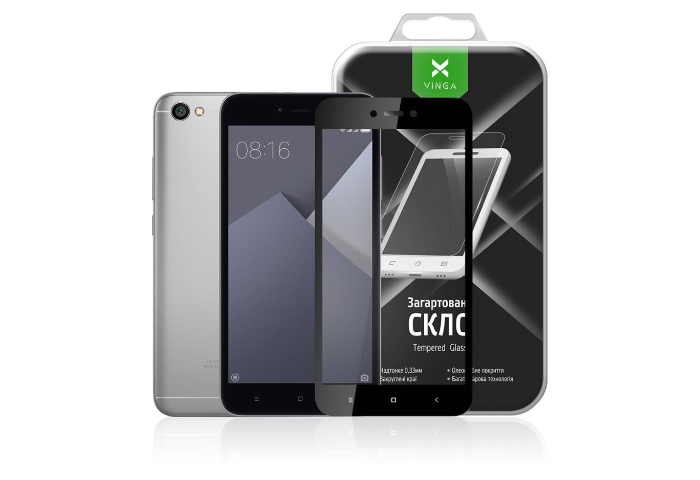 Скло захисне Vinga для Xiaomi Redmi 5A (Black) (VTPGS-R5A)