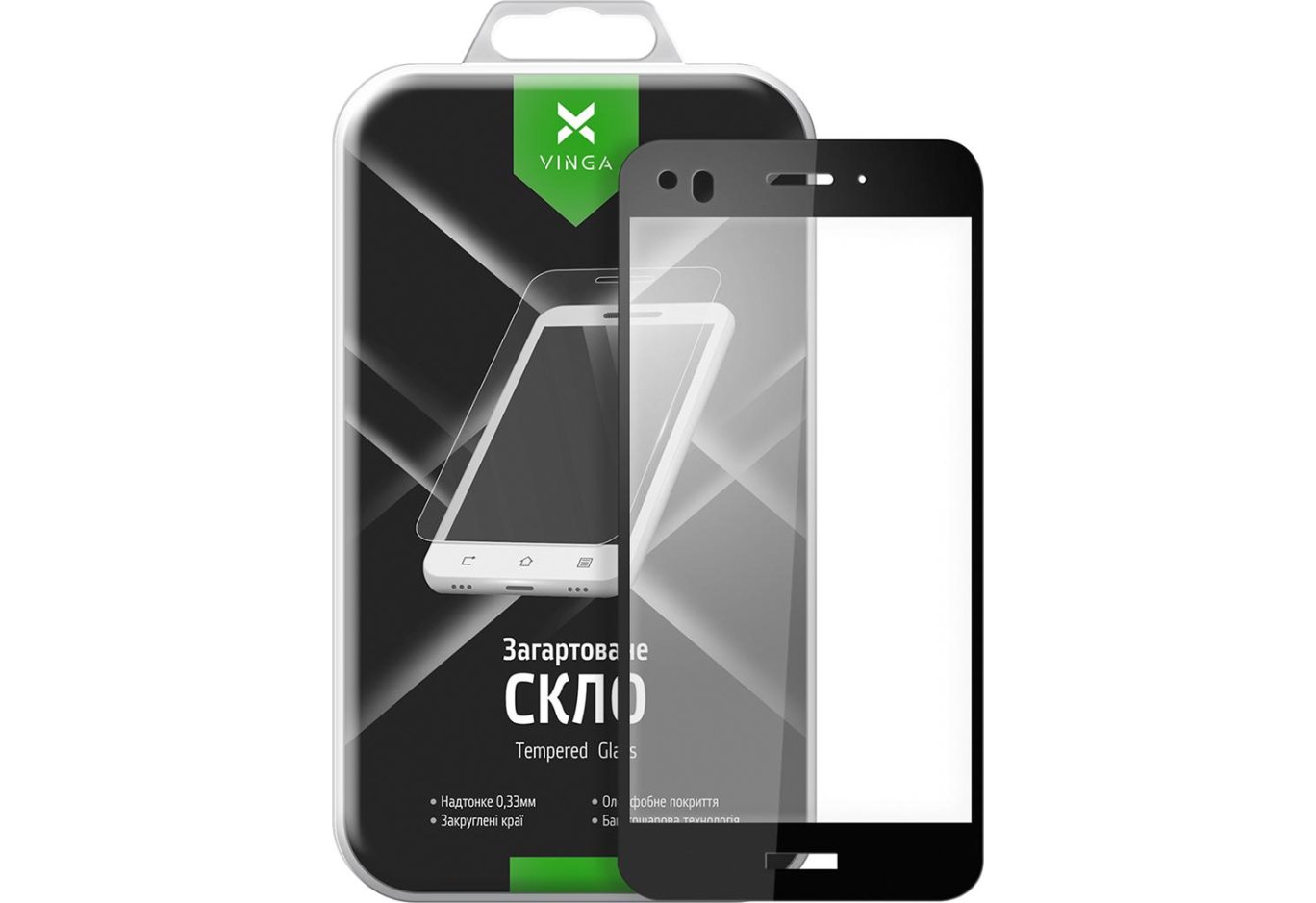 Скло захисне Vinga для Huawei Y6 Pro 2017 (Black) (VTPGS-Y6P2017)